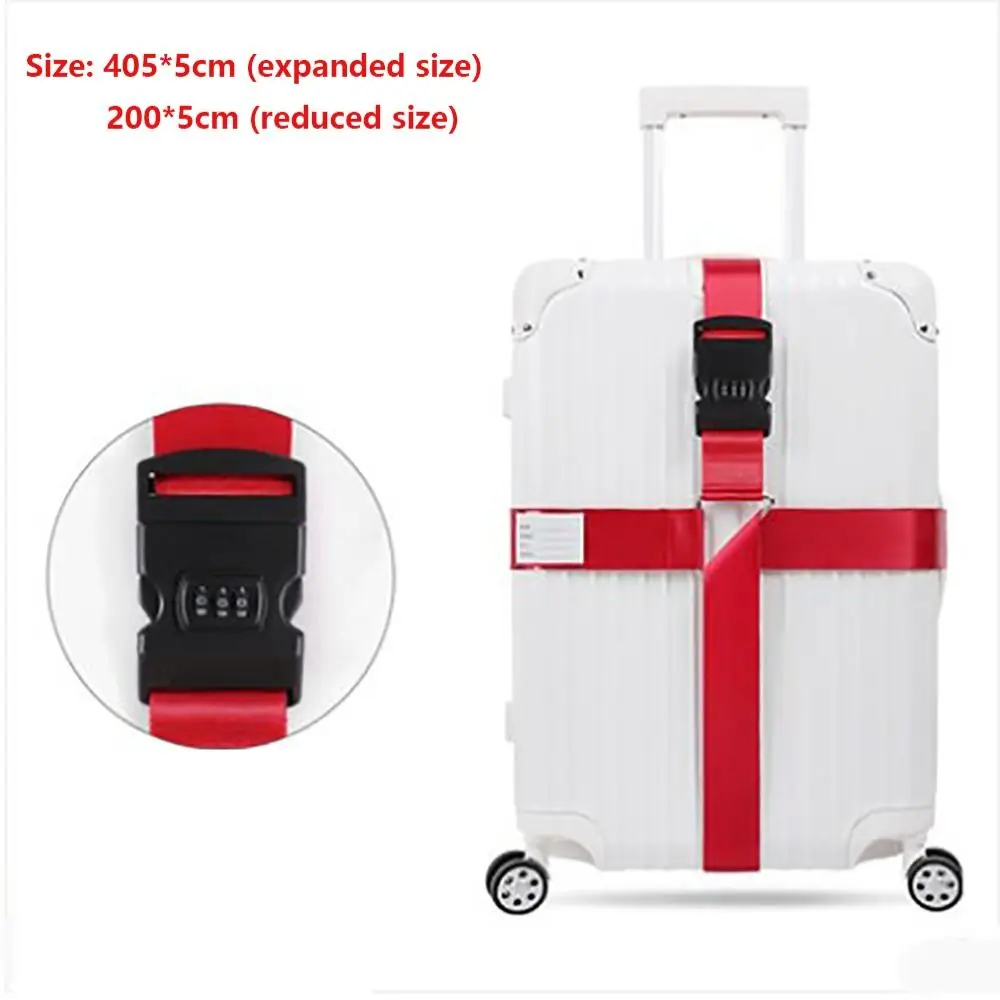 Sticker Cross Strap Luggage Strap Bundling Belt Password Lock Packing Belt Travel Suitcase Accessories Luggage Buckle Strap