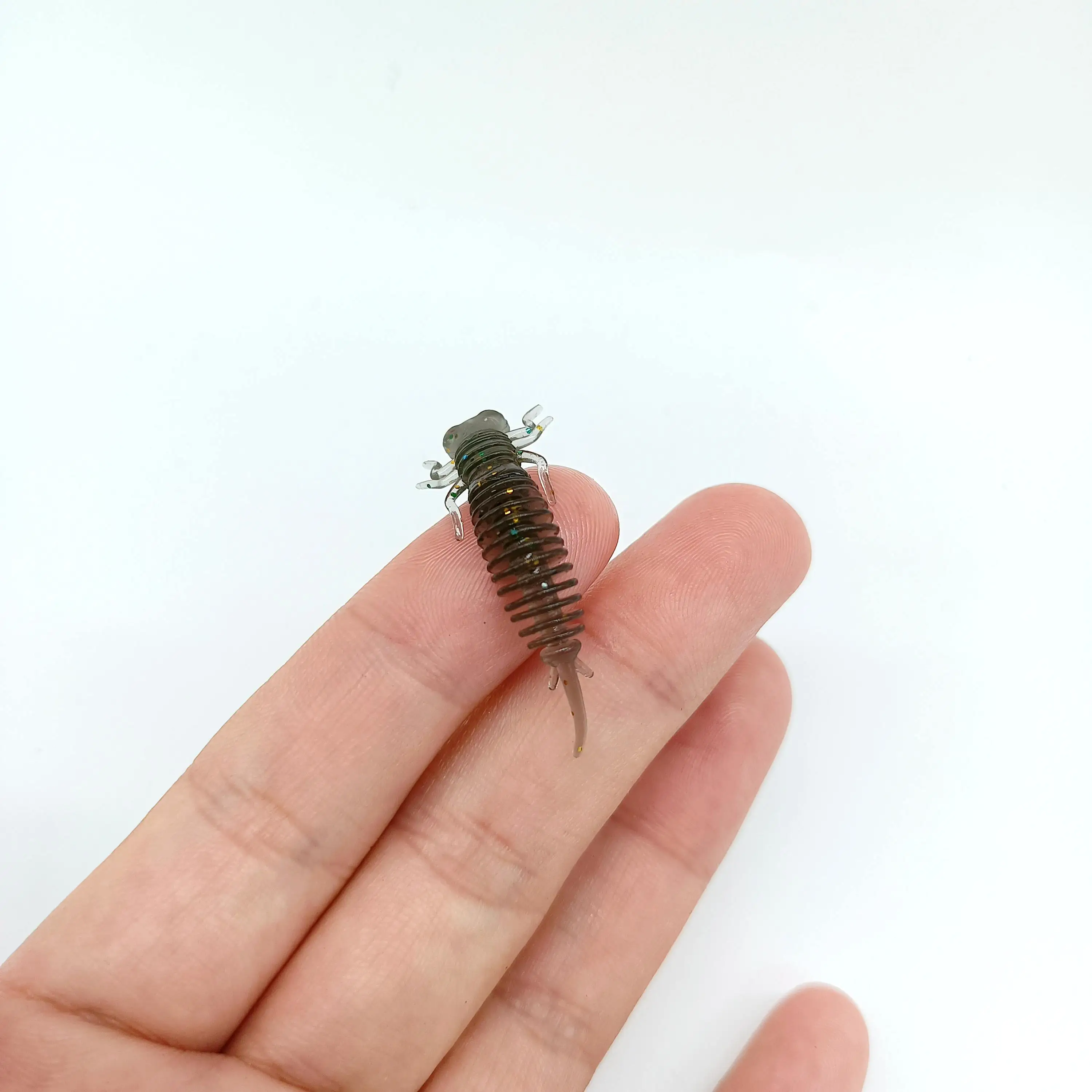 DUODUOYU 10PCS TPE Mini Weiche Angelköder 0,4g/40mm Künstliche Wurm Silikon Bass Jigging Köder Bionic Köder Libelle Larve – Detail 7