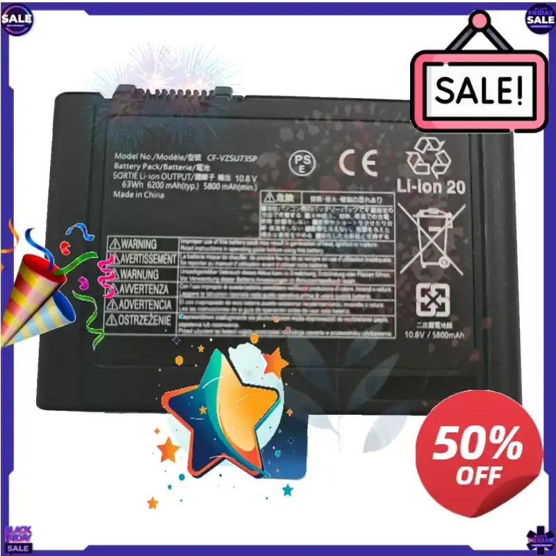 SWZY 10.8V 63Wh CF-VZSU73SP CF-VZSU73U CF-VZSU73R Laptop Battery for Panasonic Toughbook CF-D1 Mk1 Mk2 Series Replacement Batter