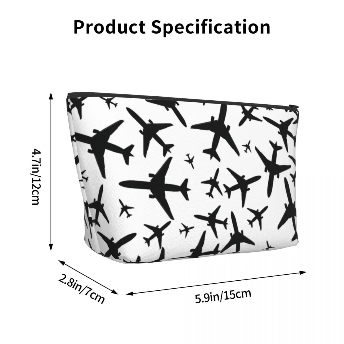 Custom Random Airplanes Travel Cosmetic Bag Aviation Fighter Pilot Makeup Toiletry Organizer Ladies Beauty Storage Dopp Kit