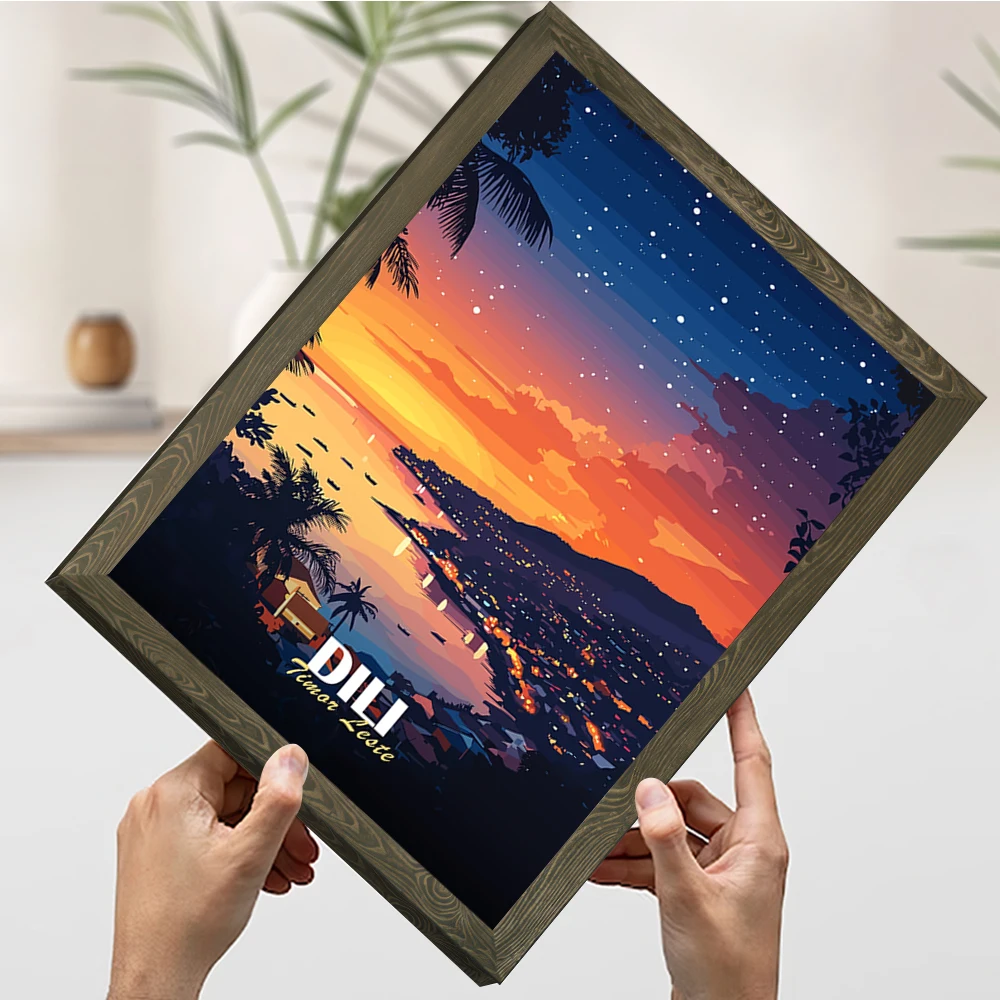 ديلي تيمور ليستي في غروب الشمس ملصق قابل للتخصيص مطبوعة حائط لوح رسم الفن هدية للديكور ديكورات المنزل غرفة ديكور #3