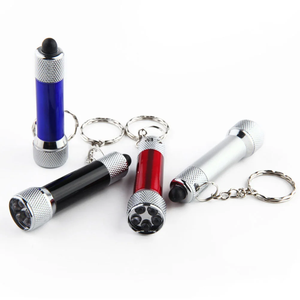 8 Pcs Flashlight Key Chain Flashlights Camping LED Mini Keychain with Hook Travel