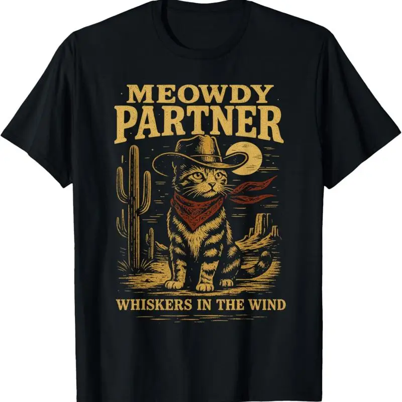 Meowdy Partner Cowboy Cat Vintage T-Shirt