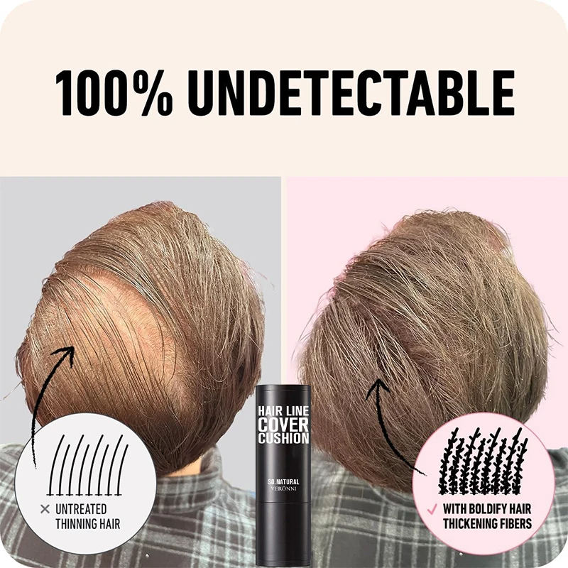 Poudre de ligne de cheveux instantanée, correcteur de racine de cheveux à couverture rapide, lignes de sourcils et de barbe et résistant au vent et à la sueur longue durée