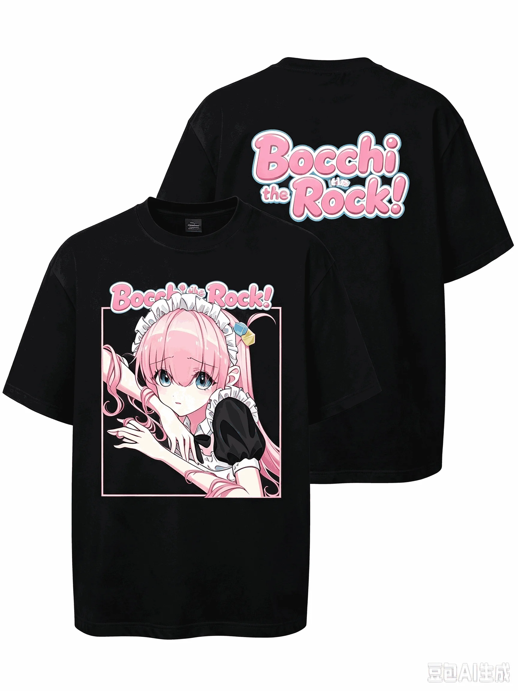 Summer Hot Sale Anime Bocchi The Rock Graphic T-shirt Men Women Punk Vintage Round T-shirt Breathable and Comfortable Clothes