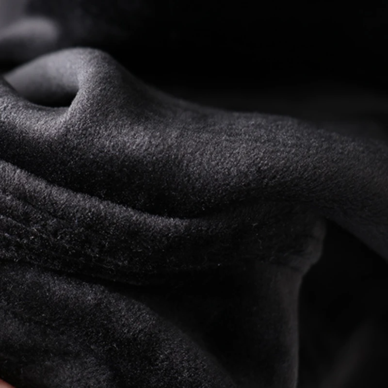 المرأة متوسطة طويلة المخملية هوديي سستة سترة سوداء سترة جديدة فضفاضة تنوعا ربيع الخريف موضة تنوعا معطف سميك