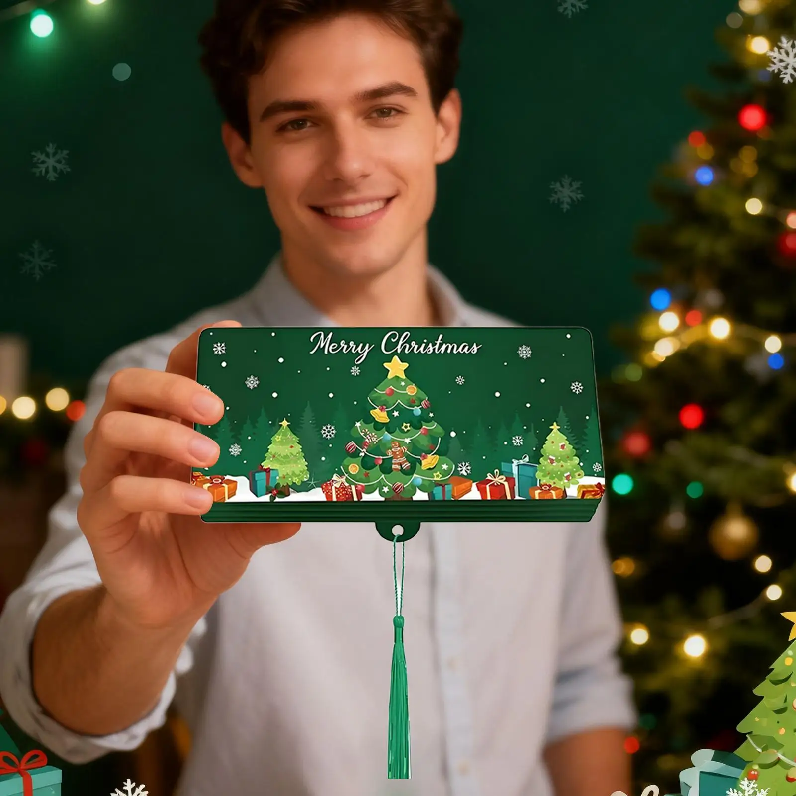 

Christmas Money Holder For Cash 10 Slots Winter Holiday Card Checks Envelope Surprise Money Envelopes For Family Friends Kids