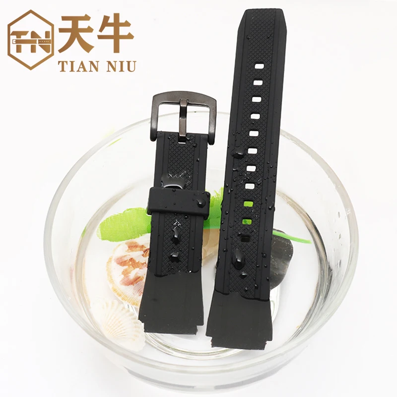 25*20mm Black Silicone Rubber Waterproof Watchband For Casio Edifice EF-552 Watch  EF-552D Men Bracelet Stainless Clasp strap