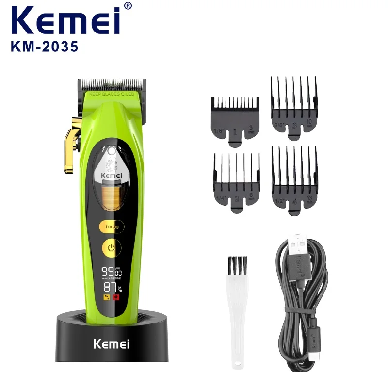 KEMEI High speed engraving cutting salon professional hair cutting digital display hair clipper home electric clippers KM-2035