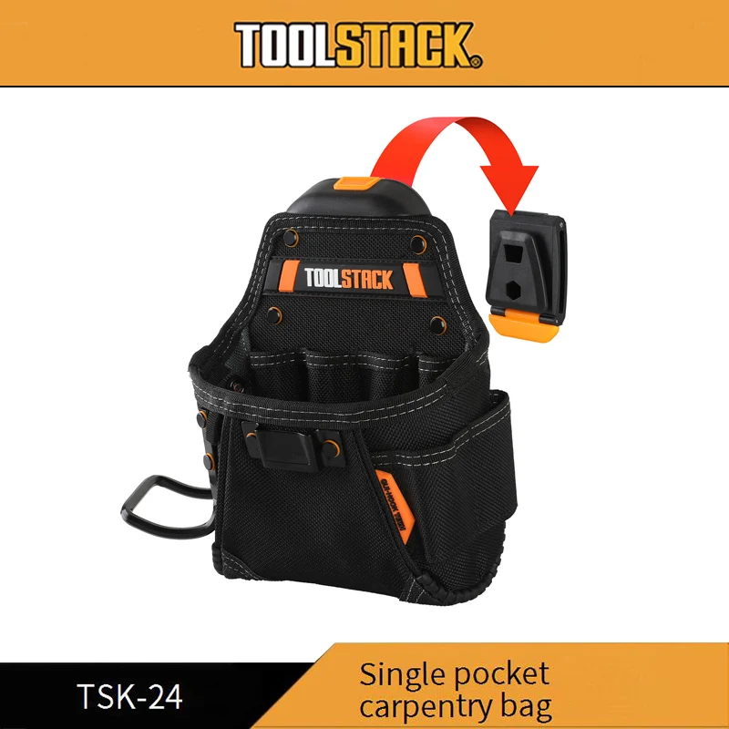 

TOOLSTACK New Tool Kit Boutique High-end Universal Carpentry Bag Quick Release Electrician Hardware Tool Waist Bag TSK-24