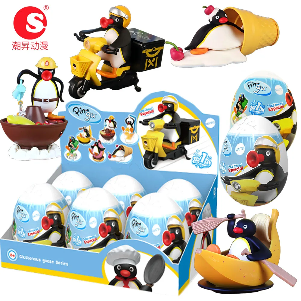 

Offical Pingu Greedy Little Penguin Series Gashapon Blind Box Cartoon Peripheral Room Decor Car Accessories Surprise Kids Gifts