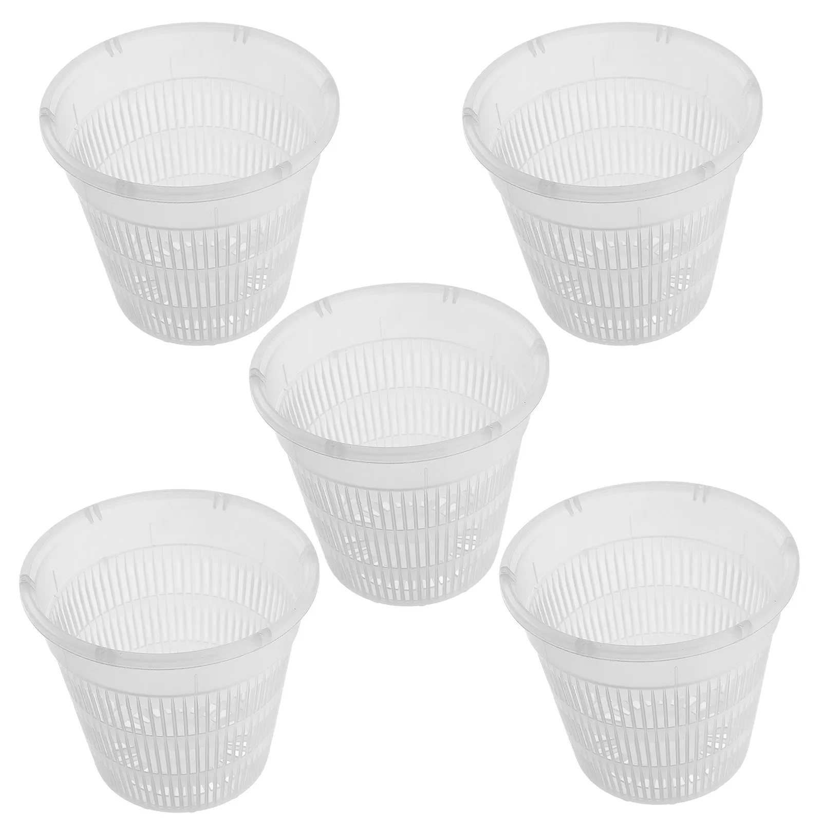5Pcs Hydroponic Planting Net Pots Plastic Basket Garden Balcony for Vegetable Flower Fruit Cultivation Indoor Outdoor