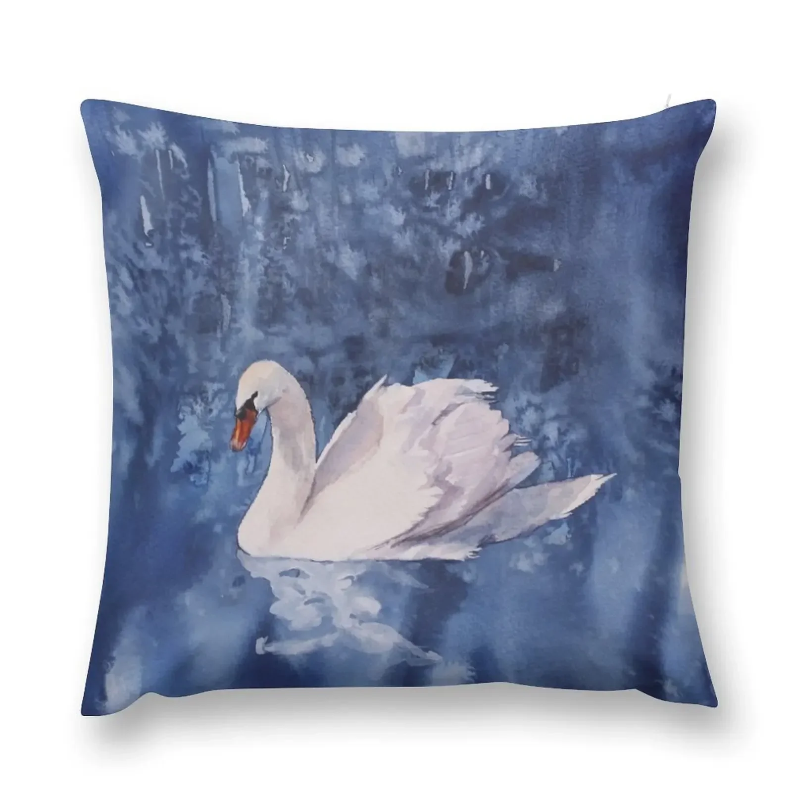 The Silver Swan by Amanda Webster Artist Throw Pillow Pillow Case Cusions Cover Sofa Cushions Covers pillow