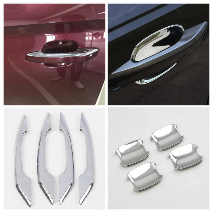 

For Audi Q5 2018 2019 2020 2021 2022 Accessories Car Door Pull Doorknob Catch Door Handle Bowl Cap Decoration Cover Trim Shiny