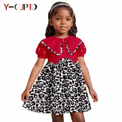 Vestidos estampados africanos para niña, ropa bordada de Ankara, a juego, Bazin Riche, trajes de algodón para niños, 2445017