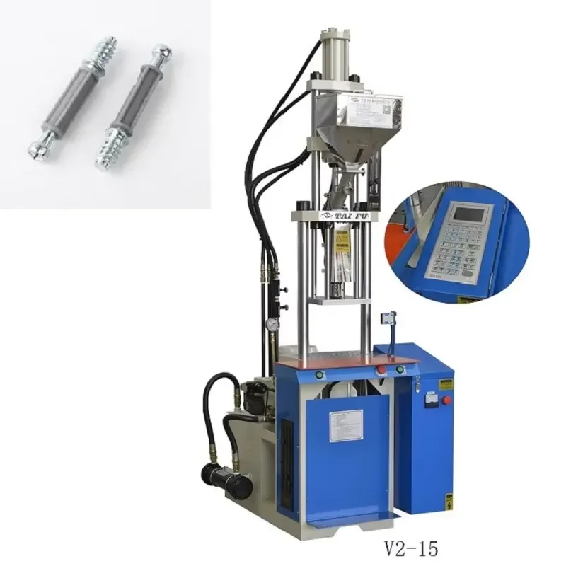 15 Ton Miniature Vertical Electric Hydraulic Injection Molding Machine for ABS PP PC Materials with Cam Locking Screws