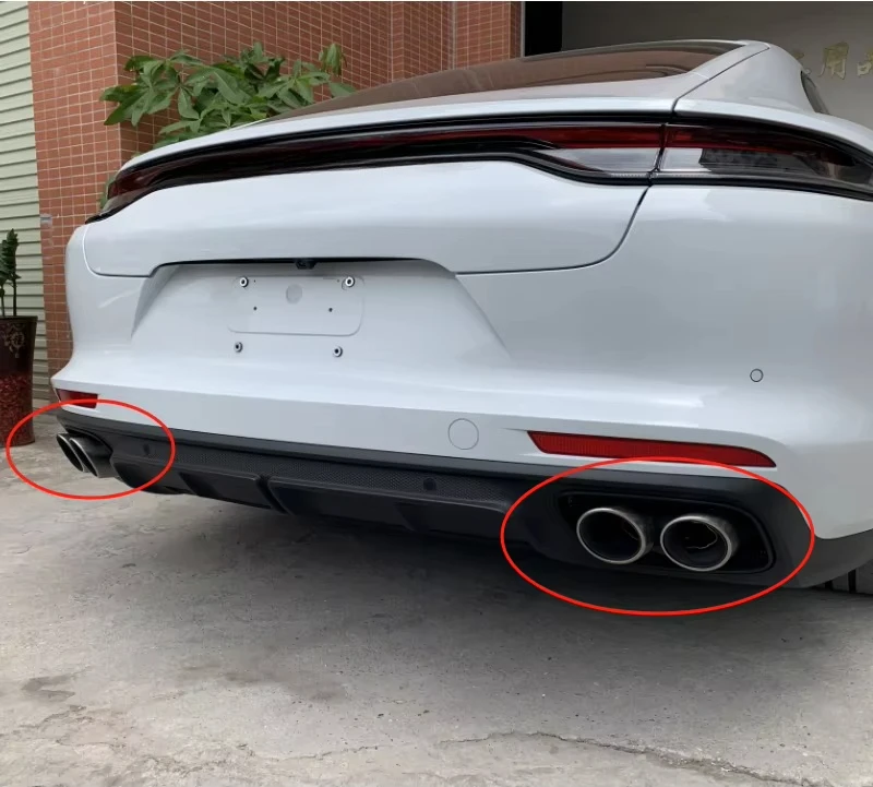 

For Porsche’s Panamera 971 Exhaust Pipe Stainless Steel Tail Throat Silver Auto Parts Upgrade Refit GTS Style Appearance Upgrade