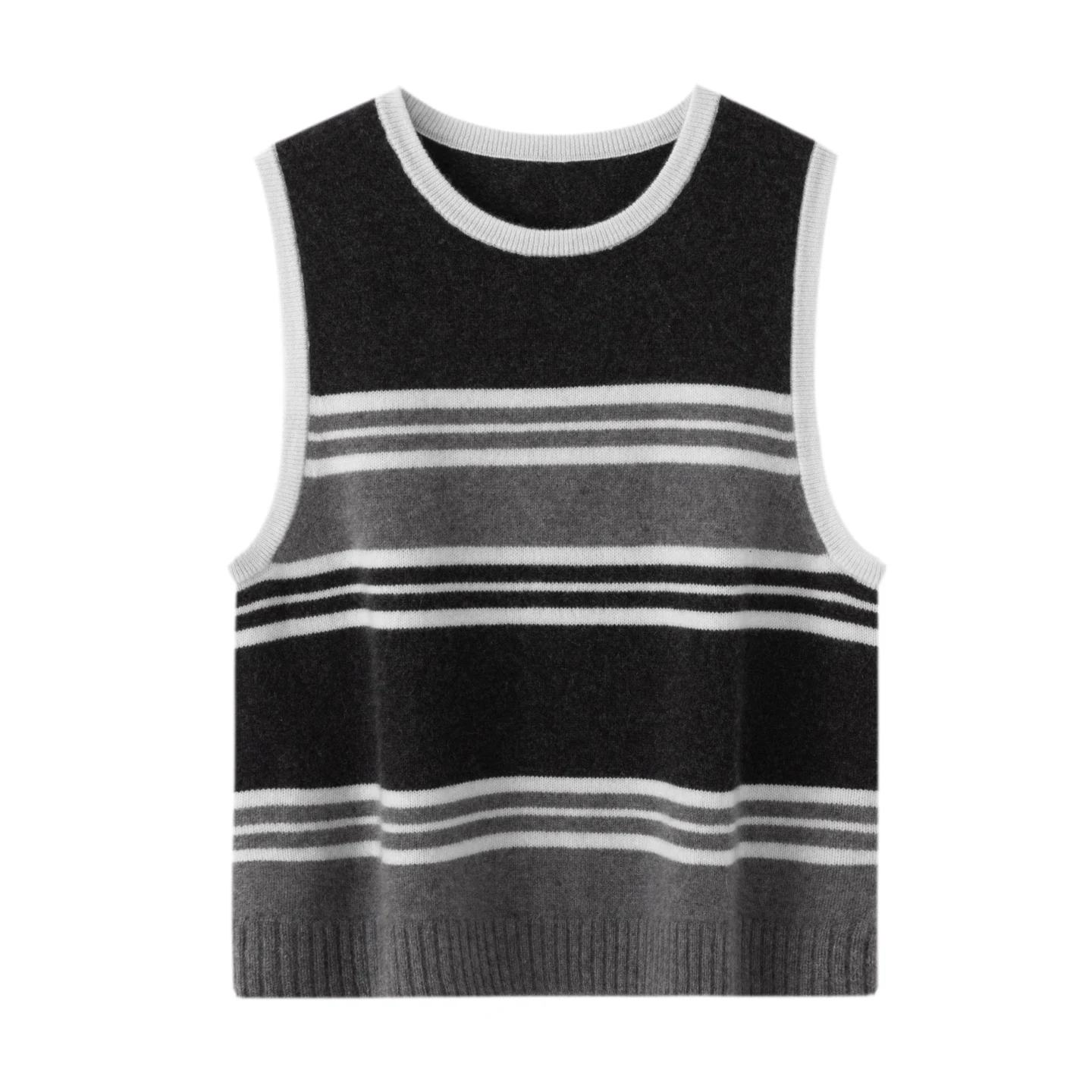 

Женский жилет Camere Svel, вязаный круглый свитер Ne Stripe Color Blo, свободный крой для поездок на работу, Moisture ng