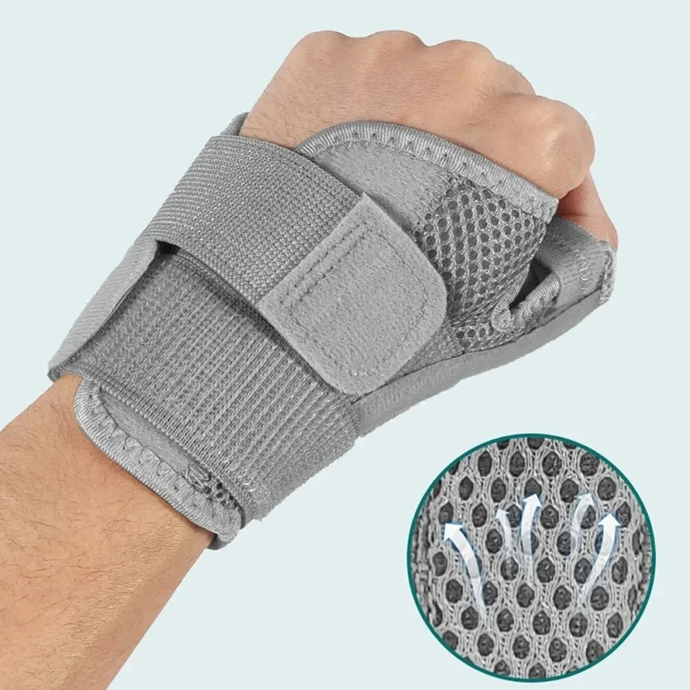 Flexible Handgelenk-Daumen-Stützorthese für Sehnenentzündung und Arthritis, atmungsaktiver Daumenschutz, passend für rechte und linke Hand – Detail 8