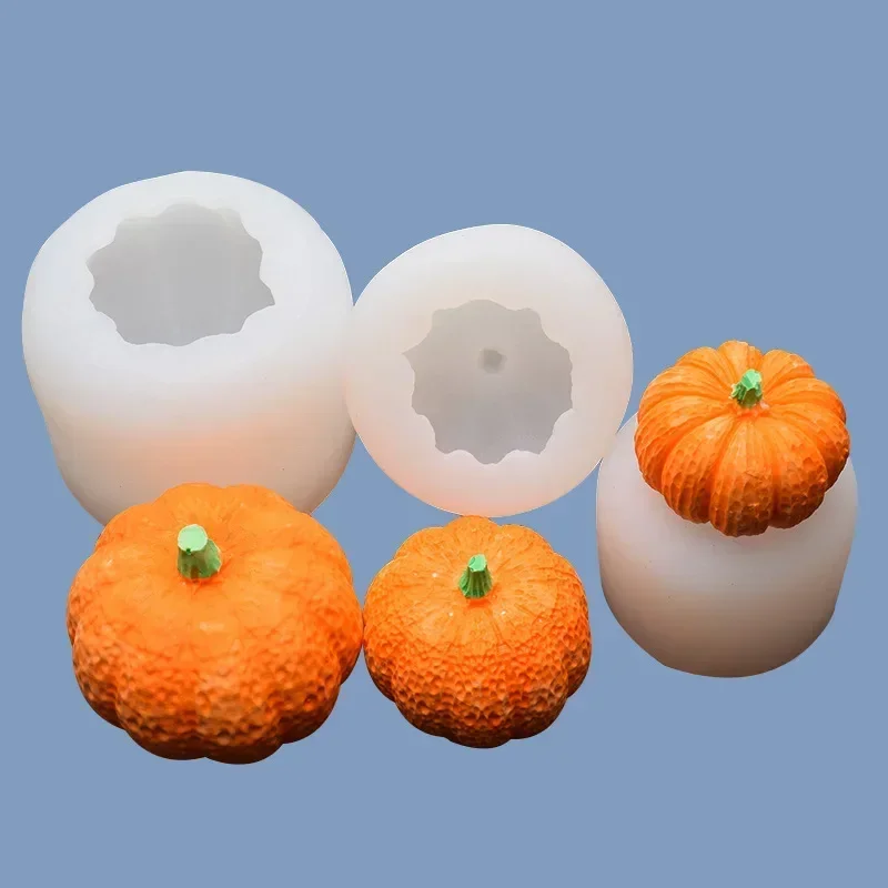 3d Kürbis Kerze Silikon form Halloween Handwerk Gips Seife Kristall Epoxy Gussform DIY Schokolade Eiswürfel Backwerk zeug