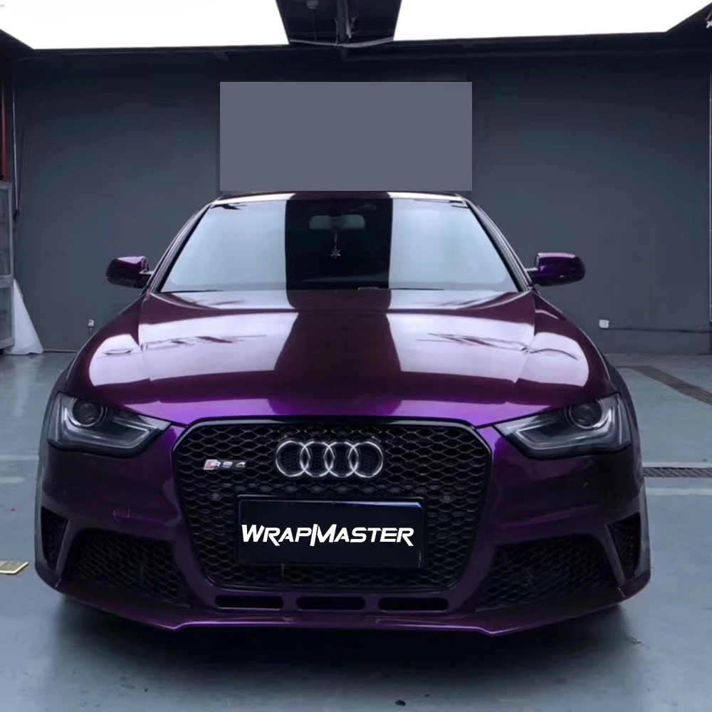 

Wrapmaster 5M/10M/18M Professional Vinyl Wrap Paint Metal Midnight Purple Ultra Gloss Car Wrapping