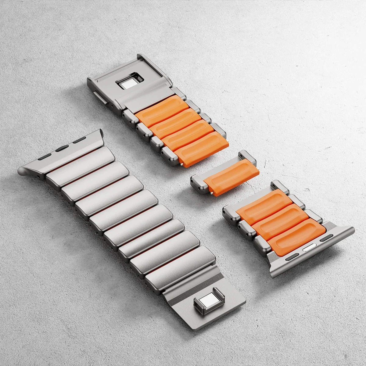 

Титановый ремешок из нержавеющей стали для Apple Watch Ultra, ремешок 49 мм, 46 мм, 45 мм, 44 мм, роскошный металлический браслет Iwatch 11 10 9 8 7 5 6 SE3