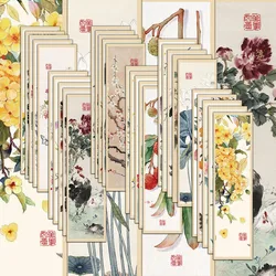 30PCS National Style Bookmark Chinese Ink Painting Reading Book Pages Book Marking Notebook Marking Double Sided Creative Book