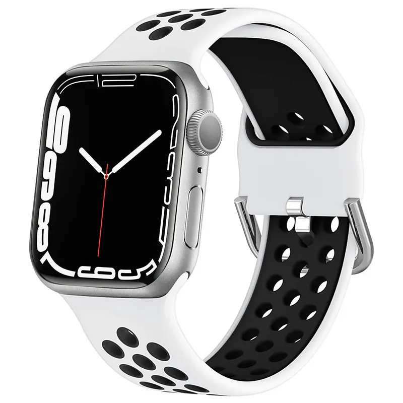 Спортивный ремешок для Apple Watch Band Ultra 2 49 мм 44 мм 45 мм 40 мм 46 мм 42 мм 41 мм Силиконовый браслет IWatch Series 10 9 8 SE 7 6 Bands