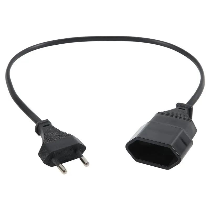 ABSS-European 2Prong Male To Female Power Extension Cord, VDE Certificated Copper Cable