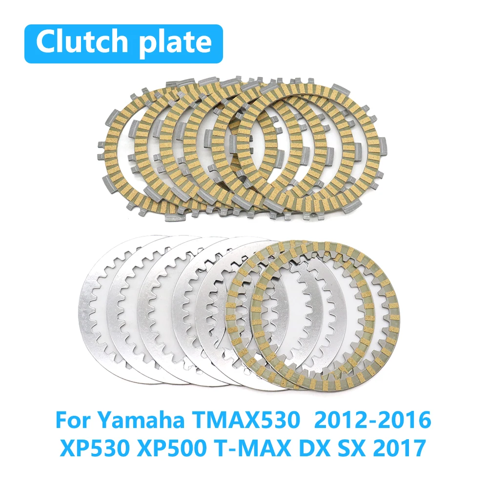 

For Yamaha TMAX530 TMAX 530 2012-2016 XP530 XP500 T-MAX DX SX 2017 Motorcycle Clutch Plates Steel Plates Friction Disc Kit