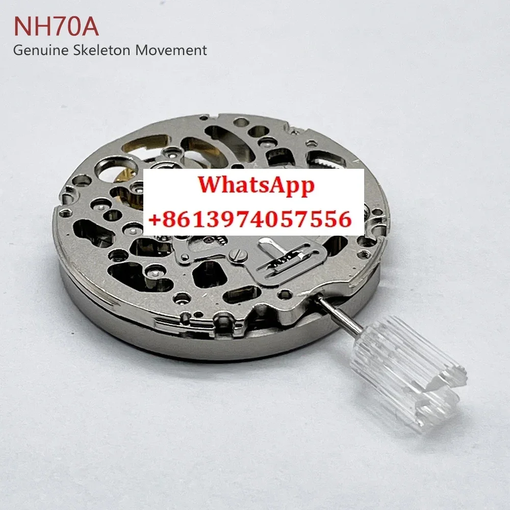 

Japan Genuine NH70 NH70A Mechanical Movement 24 Jewels Skeleton Mechanism Modification Automatic Watch Replace Movement