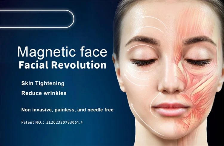 2024 hot sale facial magnetic face  Ems microcurrent wrinkle  and firming  rejuvenation  equipment