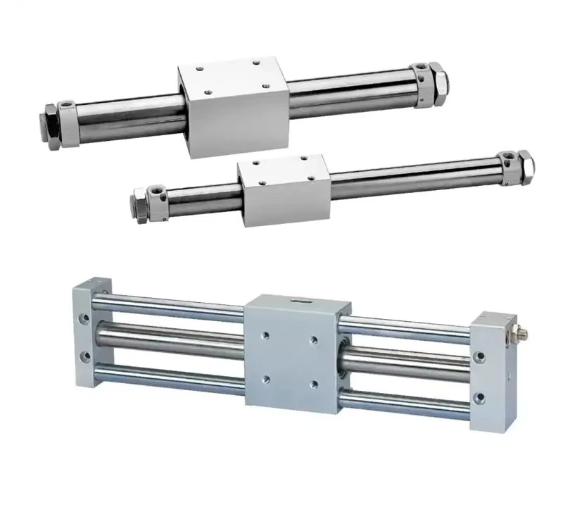 Cylinder Rodless Fine Biaxial Cylinder Fine Guide Rod Cylinder Aluminum Alloy