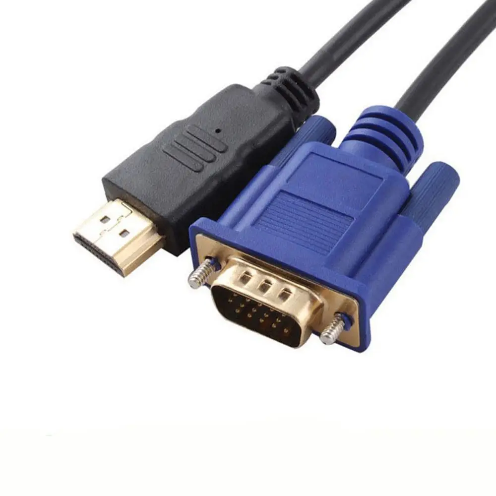 1-5m Professionelle 1080P Video Stecker HDMI-Kompatibel Zu VGA Konverter AV Adapter Kabel Display ausgang Stecker auf Stecker Für PC HDTV