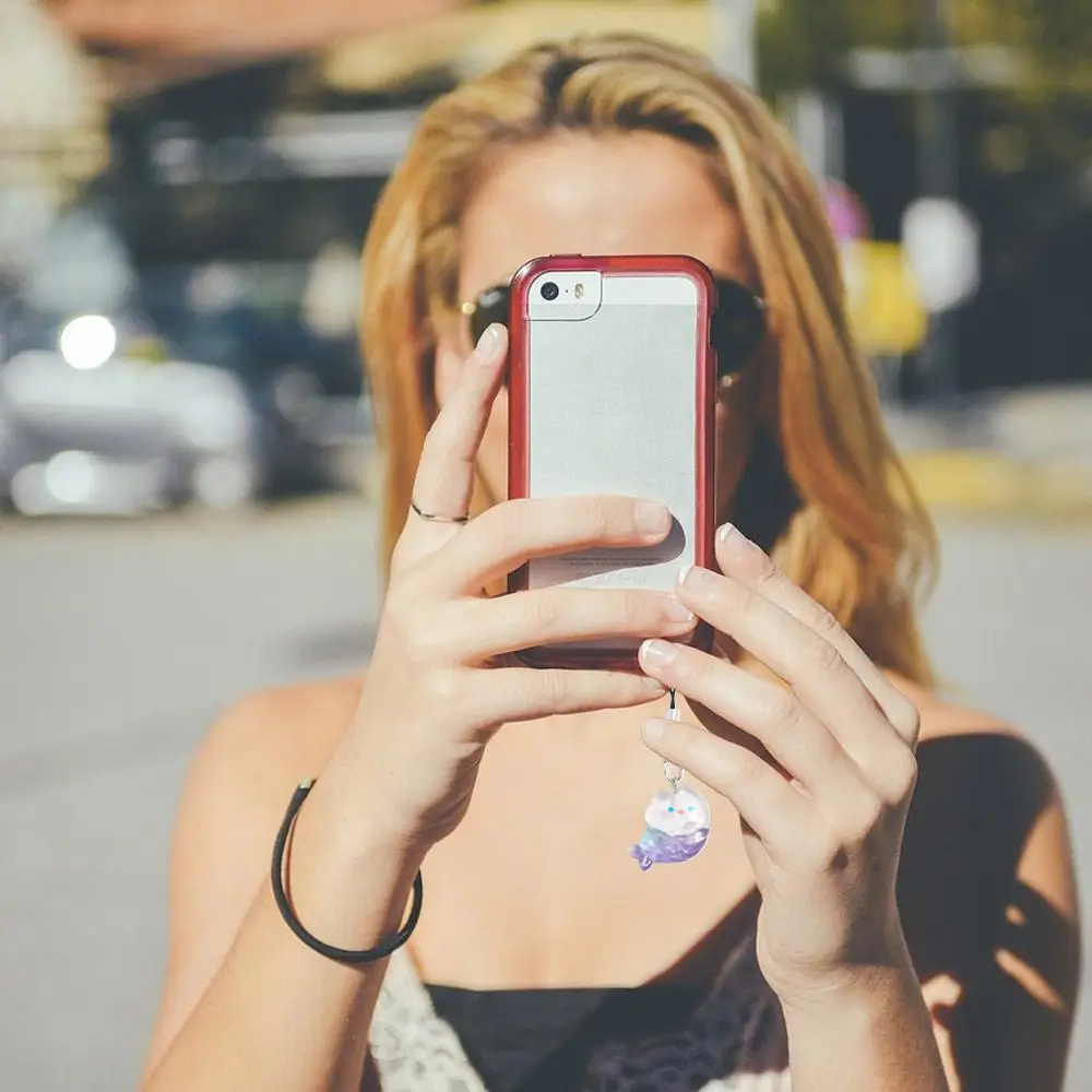 Lanyard Fish Phone Chain Keychain Sea Creature Phone Hanging Rope Blue Shark Fish Tail Mobile Phone Chain Trinket Gift
