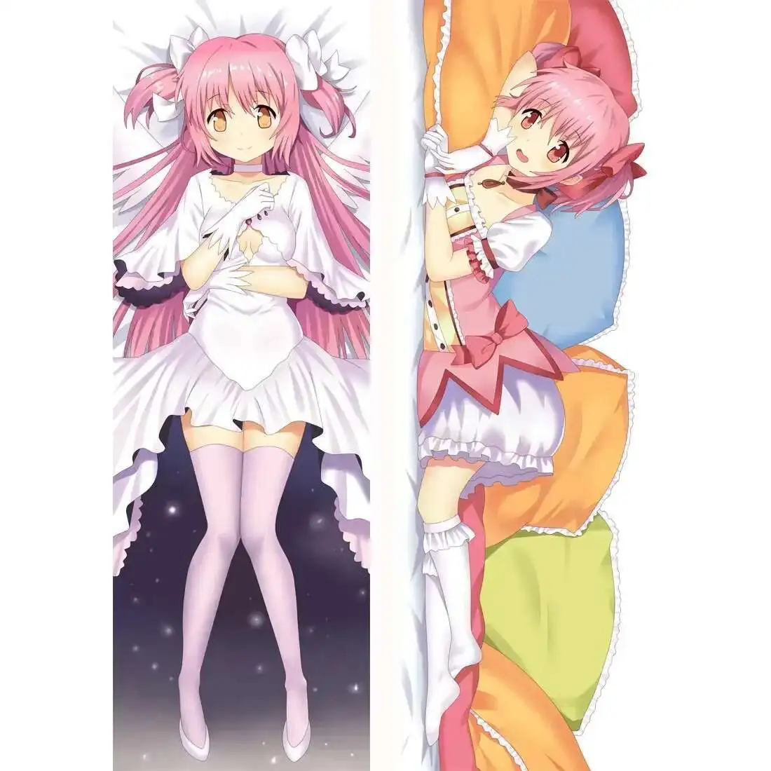 Puella Magi Magica Dakimakura ฝาครอบอะนิเมะ 50*160 ซม.หมอน Otaku Hing Body Cushion Kaname Madoka Akemi Homura ปลอกหมอน