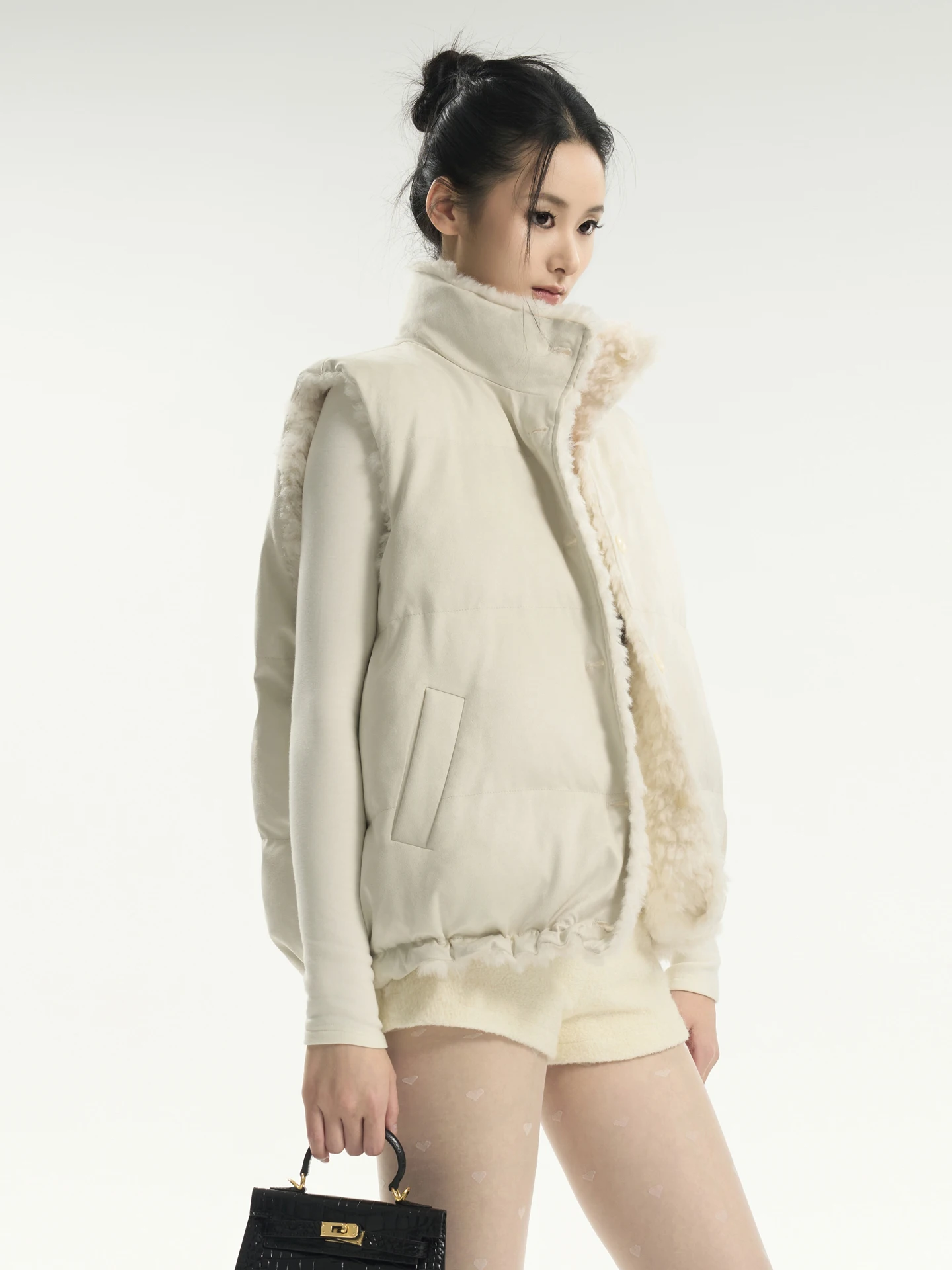 

Двусторонний жилет Tuwhy York Street из экологичного искусственного бархатного меха, утепленная верхняя одежда из смесового полиэстера, теплая и прочная