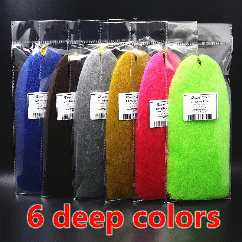 Royal Sissi 12colors fly tying EP Silky Fiber fluffy Polypropelene synthetic fibers durable minnow baitfish body tying materials