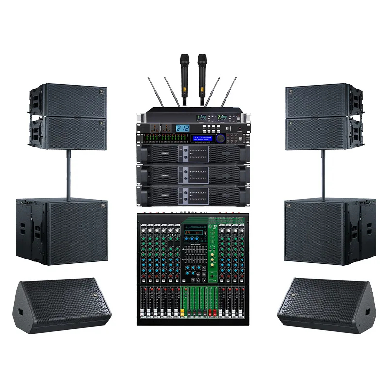 Double 10-inch linear array audio set, professional medium and large concert performance stage banquet hall linear array