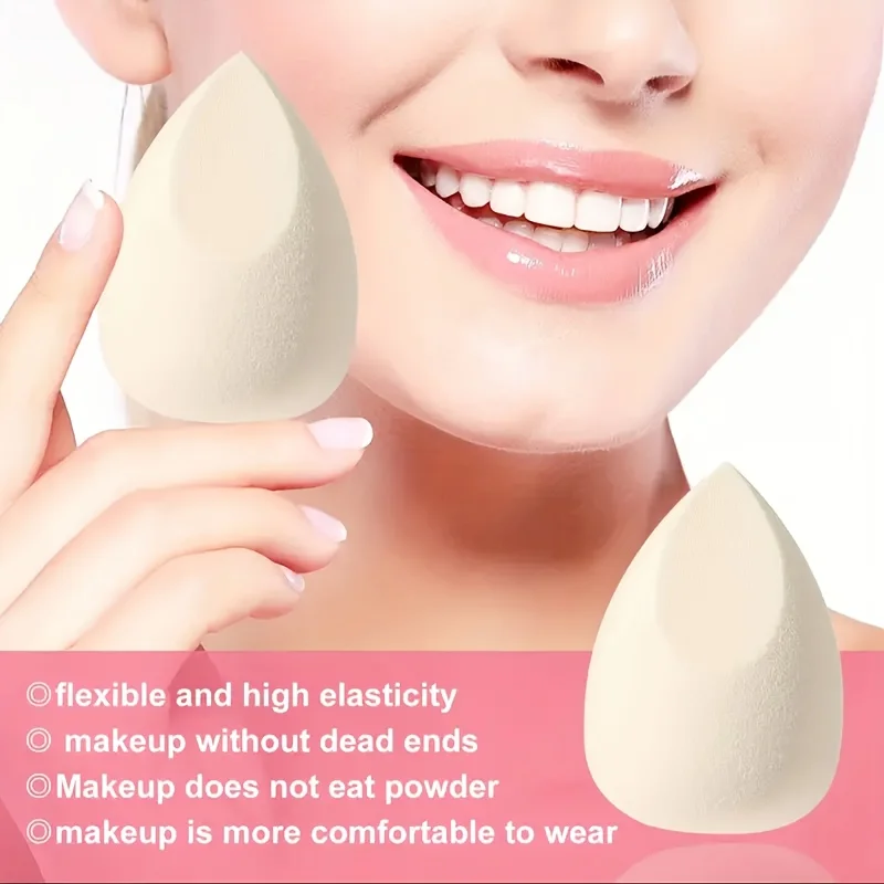 10 esponjas de maquillaje multicolores: hipoalergénicas para líquido/crema BB/polvo |   Aplicación húmeda y seca para darlar poro