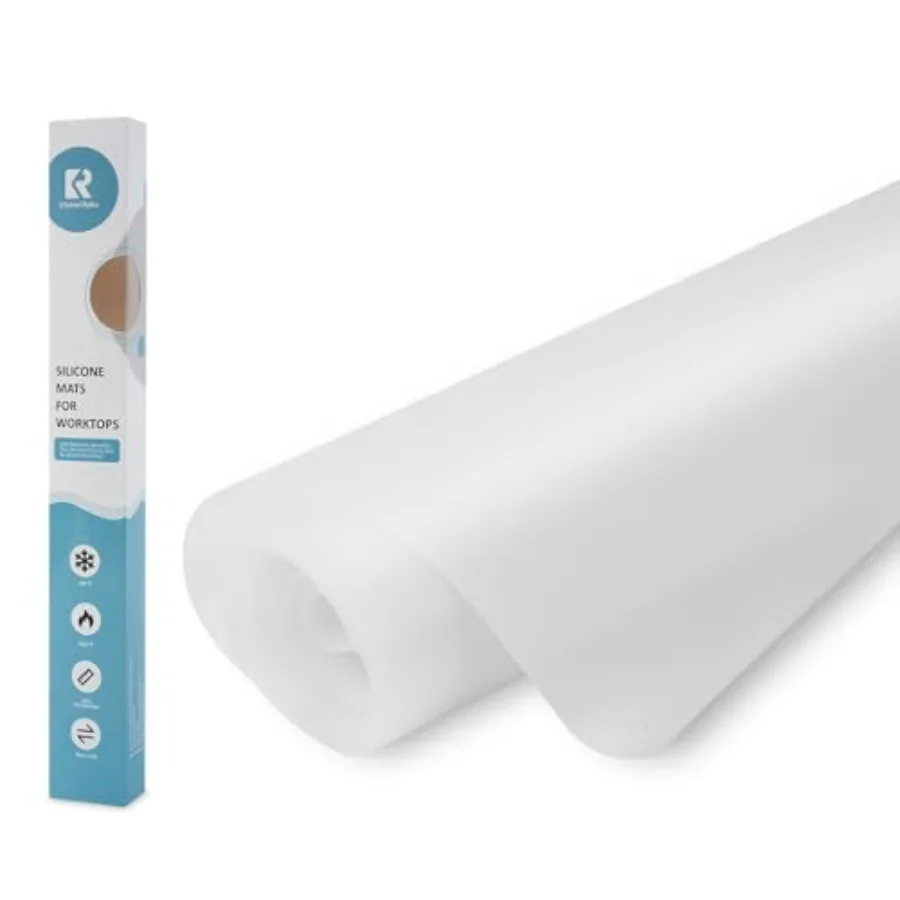 

Extra Large Silicone Mats for Kitchen Counter, Heat-Resistant Pad for Air Fryer, Nonstick Waterproof Placemat (Transparent, 16"