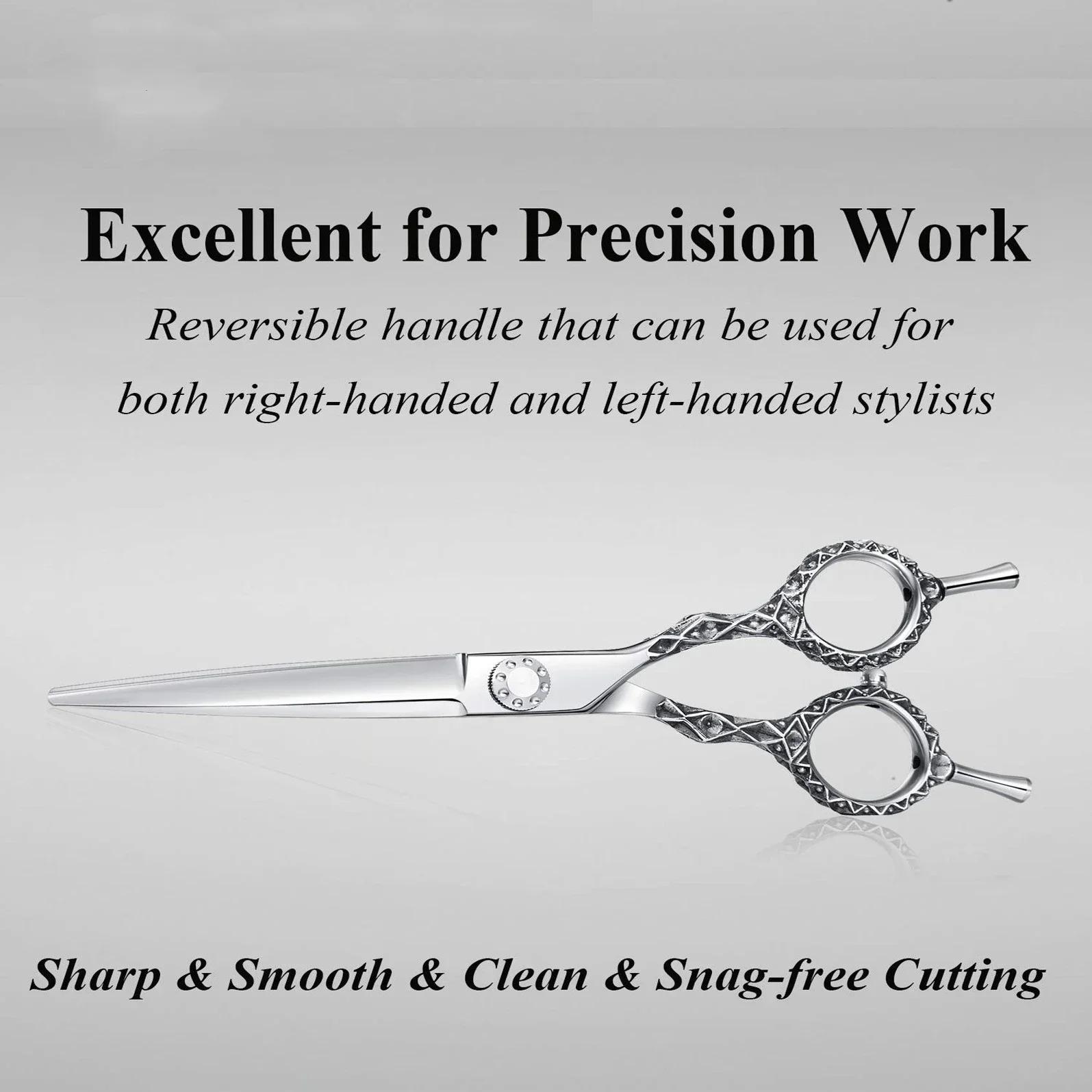 FnLune 6.0 Right Left Hadn Professional Hair Salon Scissors Cut Barber Tools Haircut Shear Hairdressing Scissors Non-slip Handle