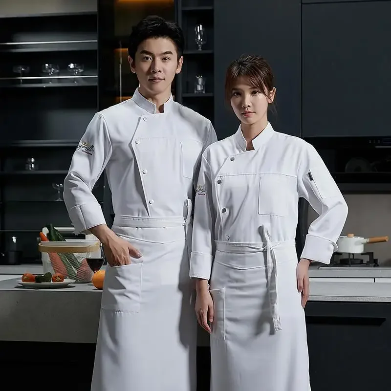 Chef Uniform Men Women Kitchen Cook Jacket Restaurant Bakery Waiter Clothes