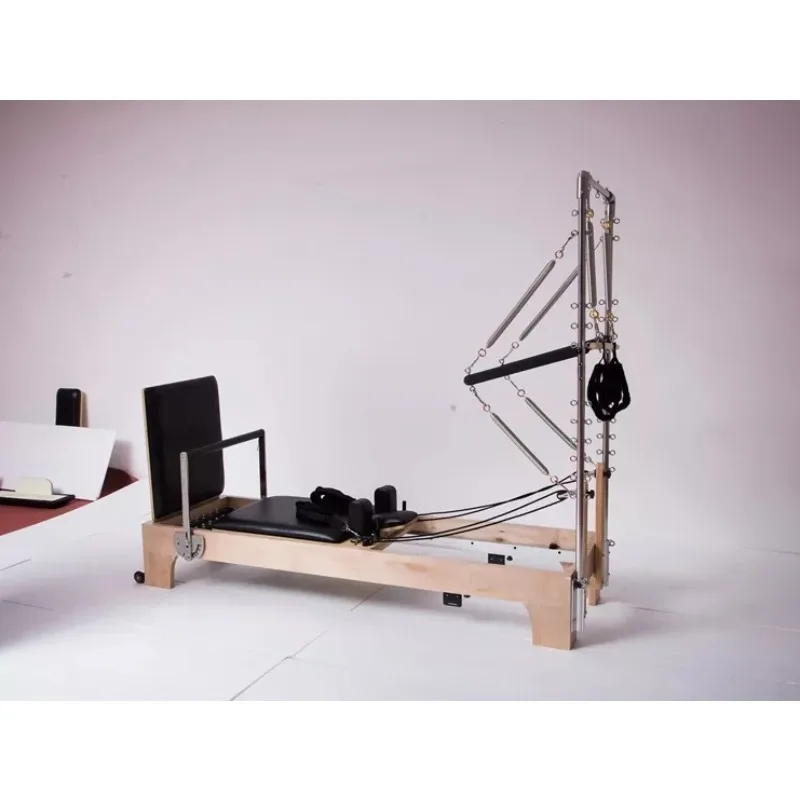 YTYIN Pilates Half Trapeze Pilates Reformer Tower Oak Wood Pilates Bed Reformer Half Trapeze