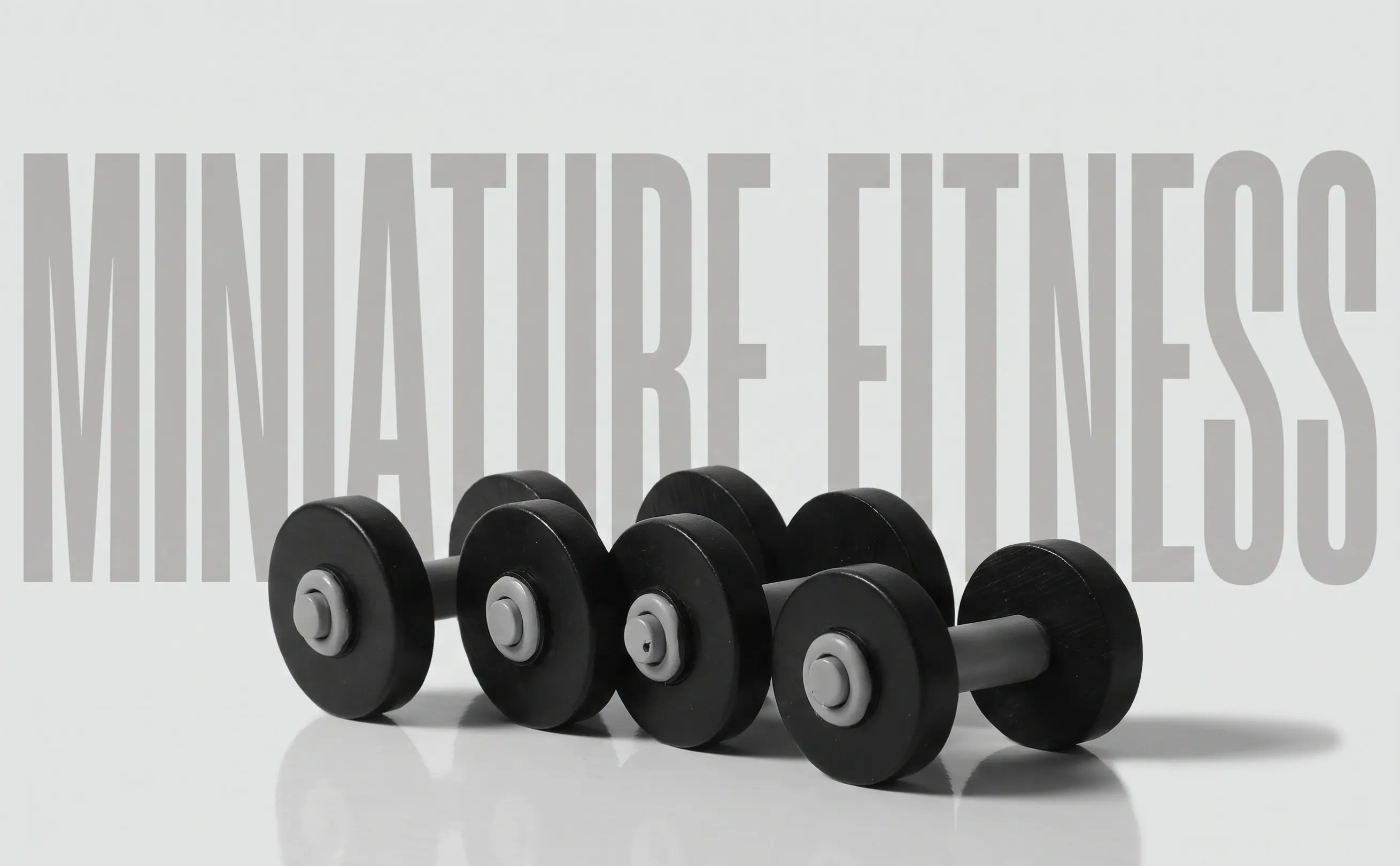4Pcs Decorative Miniature Dumbbells Set Lifelike Tiny Gym Props for Mini House Decor Dollhouse Fitness Accessories Mini Gym Room