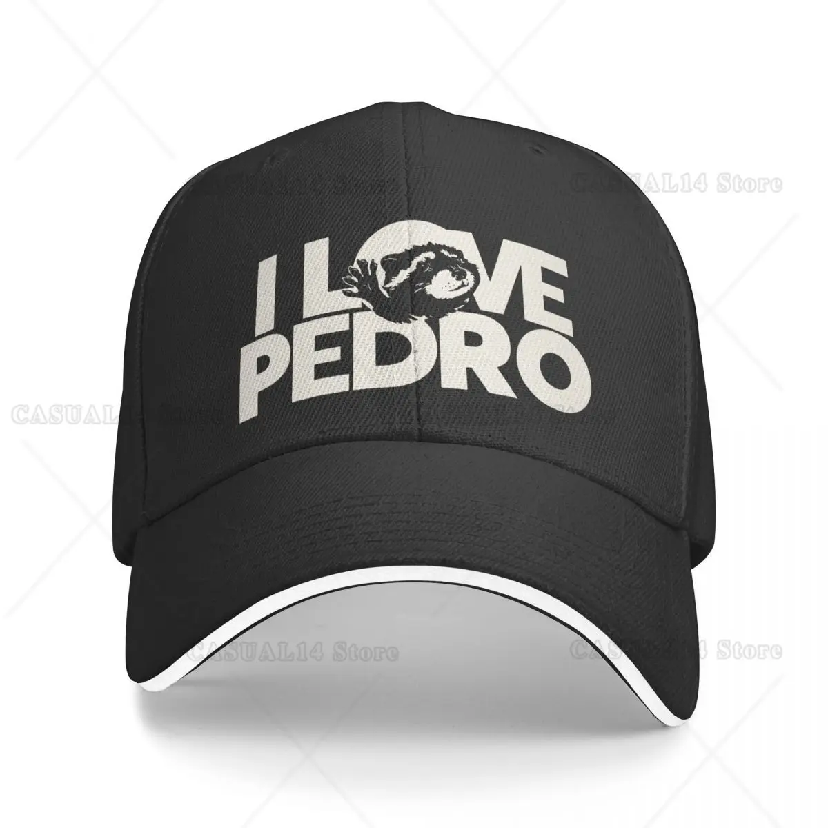 

Funny Raccoon Pedro Dancing Meme I LOVE PEDRO Baseball Caps Outdoor Unisex Hats for Women Men