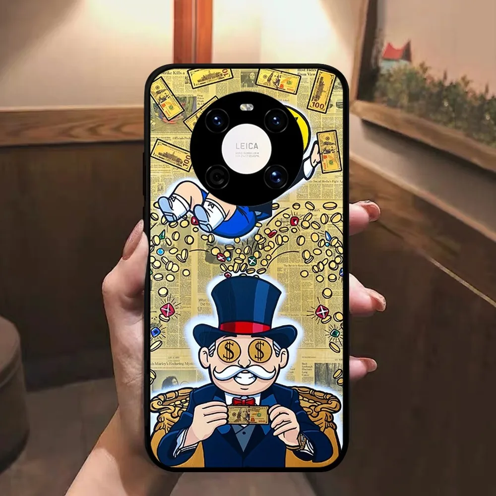 Cartoon Luxury Dollar MonopolyS Mousepad For Huawei Mate 10 20 30 40 50 lite pro Nova 3 3i 5 6 SE 7 pro 7SE