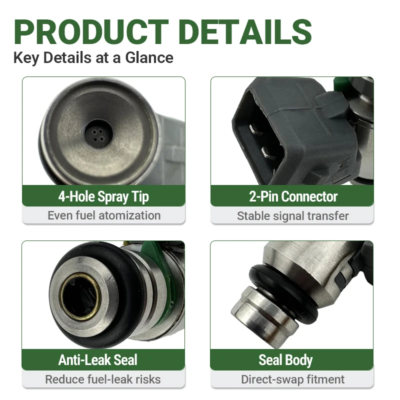 IWP043 Fuel Injector For Ducati Monster Multistrada 620 1000 28040071A 27609-01 For Harley Dyna Softail Road King Fuel Nozzle