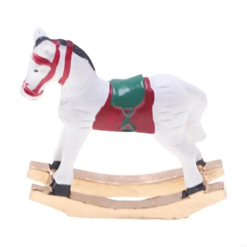 

A5YC Premium Desktop Resin Carousel Horse Miniature For Dollhouses Decors