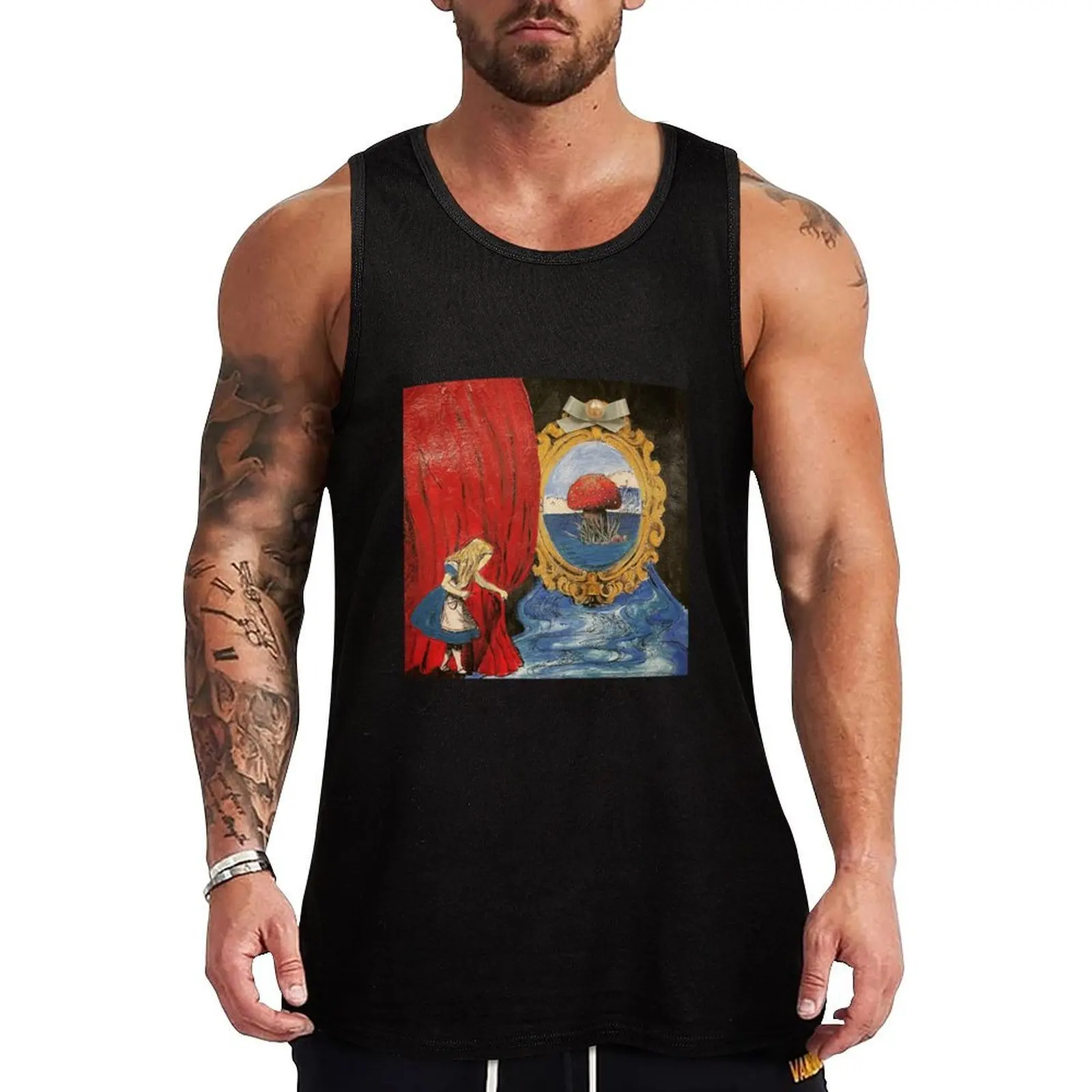 

Behind the Curtain Tank Top muscle t-shirt summer clothes for men vest men